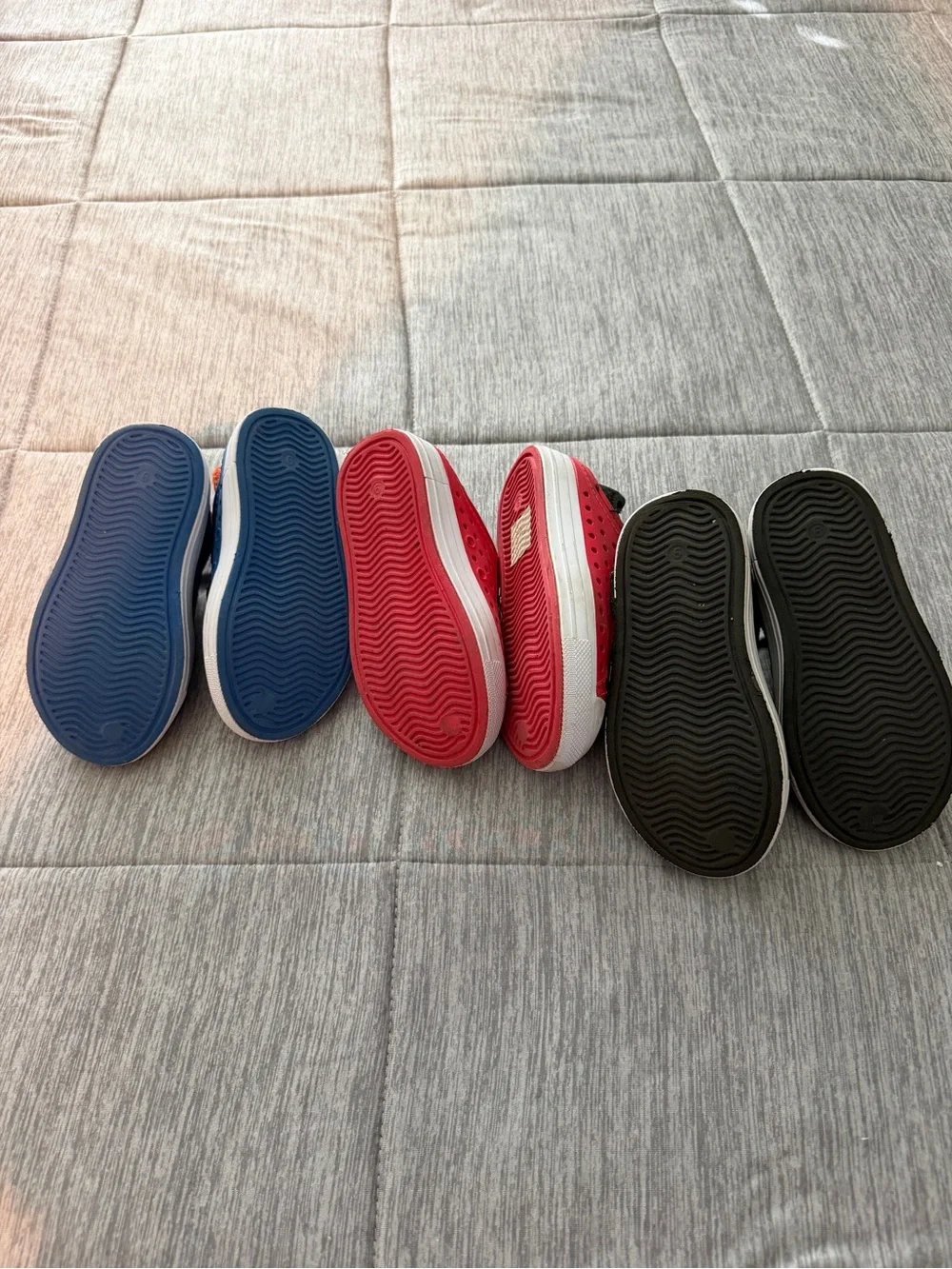 Sketchers Slip-On Kids Shoes in Blue, Red, and Black
